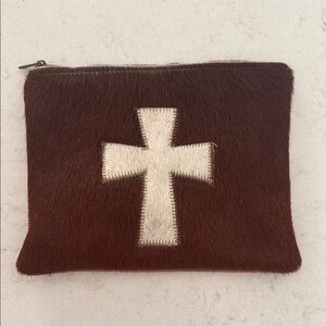 Brown Leather Cross Pouch